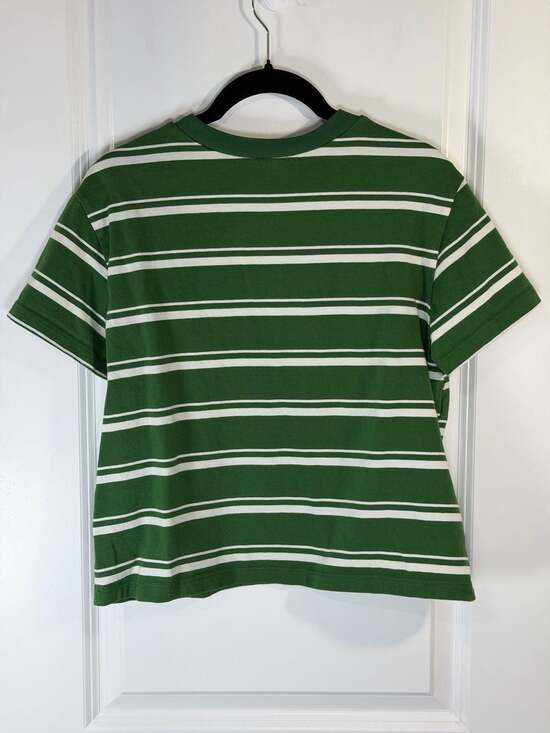 Reformation Green and White Striped Perfect Crew Tee - Picture 3 of 3